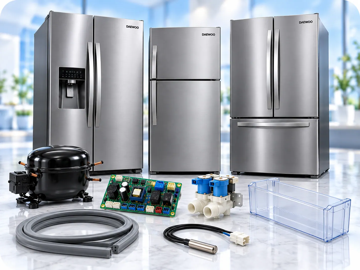Repuestos para refrigeradores Daewoo; imagen ilustrativa